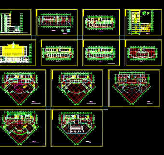某高档酒店建筑方案设计全套CAD图纸