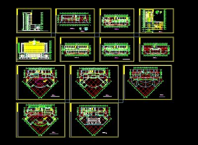 某高档酒店建筑方案设计全套CAD图纸
