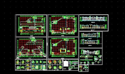 某大型超市全套施工和设计方案CAD图纸3D模型