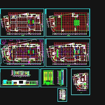 某大型商场建筑施工和设计全套CAD图纸