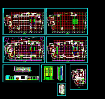 某大型商场建筑施工和设计全套CAD图纸