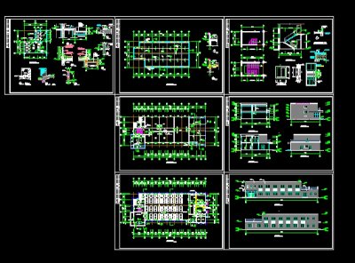 某公司食堂建筑施工与设计全套CAD图