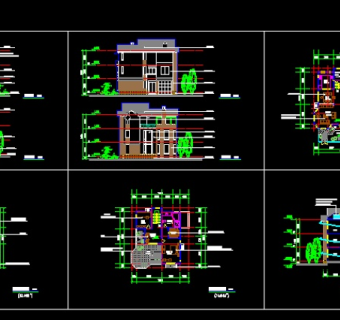 别墅照明线路设计方案全套CAD图纸