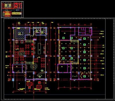 某西餐厅的cad平面设计布置图纸3D模型