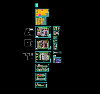 钢框架及混凝土框架结构本田4S店建筑施工图