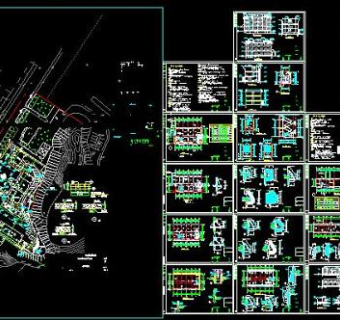 高档办公楼规划及全套CAD建筑施工图纸(含设计说明）