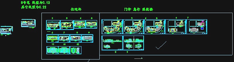 某赣东北风格中医院规划建筑设计方案CAD（扩初）