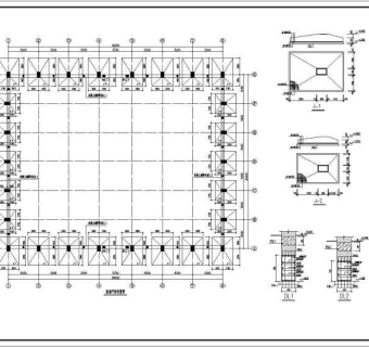 2017某排架结构平房粮仓结构CAD图纸（含设计说明）