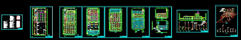 某厂房给排水和消防CAD施工设计全套图纸3D模型