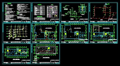 某综合办公楼给排水消防全套CAD施工设计图纸3D模型