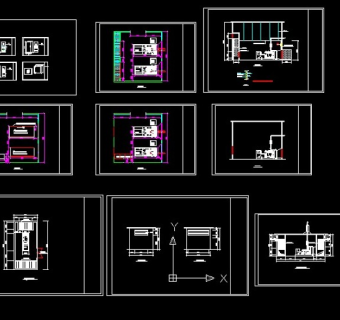 某变电站柴油发电机房设计cad图纸3D模型
