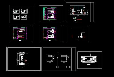 某变电站柴油发电机房设计cad图纸3D模型