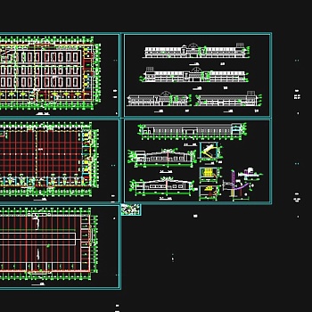 现代农贸市场设计全套cad施工图3D模型