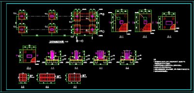 某三跨钢结构通廊图纸(基础及上部结构)3D模型