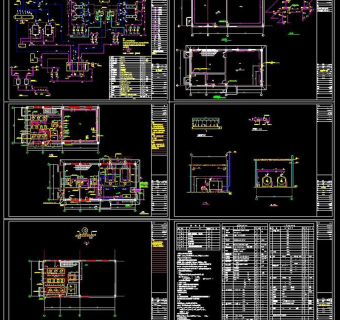 某住宅小区供热锅炉房建筑cad设计施工图纸(含设计说明）
