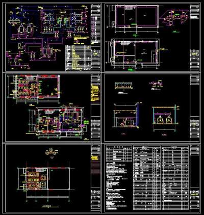 某住宅小区供热锅炉房建筑cad设计施工图纸(含设计说明）