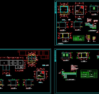 广州一层医院污水处理机房、氧气站建筑cad施工图