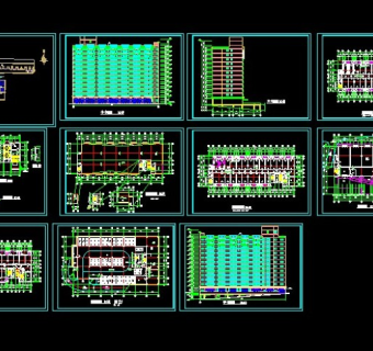 重庆市某中学教学楼设计cad建施图