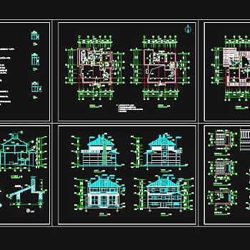 某地区某农村别墅设计cad全套建筑施工图