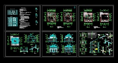 某地区某农村别墅设计cad全套建筑施工图