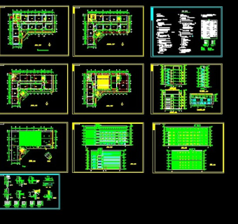 某地区某多层教学楼设计cad建施图