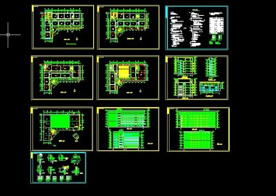 某地区某多层教学楼设计cad建施图
