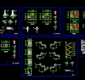 农民自建砖混住宅楼结构cad施工方案图