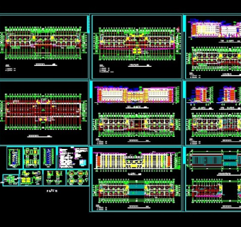 某地区某学校教学楼设计cad全套建施图纸