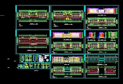 某地区某学校教学楼设计cad全套建施图纸