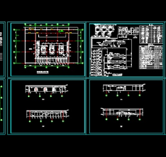 两份制冷机房整套设计cad平面图纸