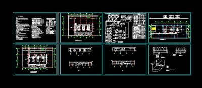 两份制冷机房整套设计cad平面图纸
