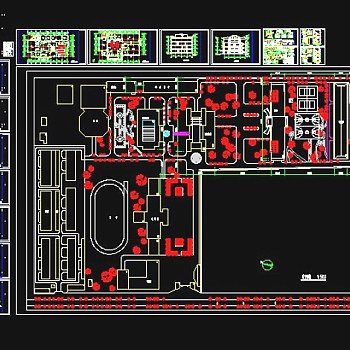 某地区某学校图书馆设计cad建筑施工图3D模型