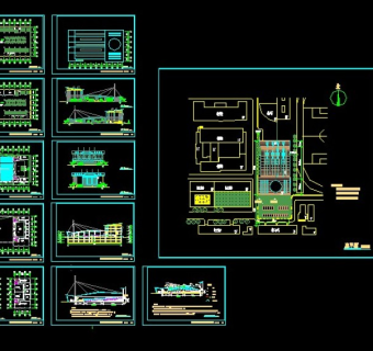 某地区某学校学生活动中心方案设计cad施工图