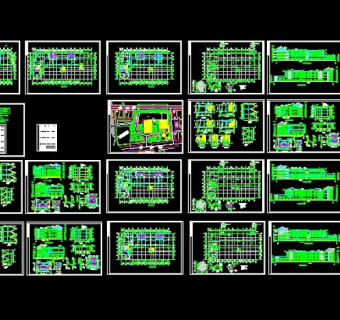 某地区某乡镇中心幼儿园教学楼设计cad建施图