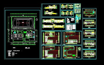 某地区某学校建筑设计cad全套施工方案图