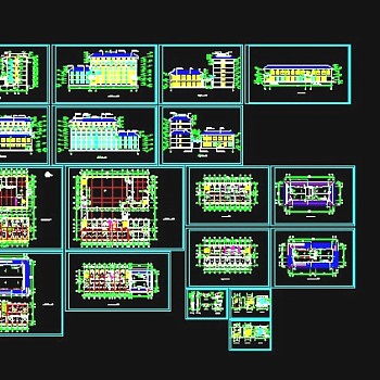 某地区某学校综合楼建筑设计cad施工方案图