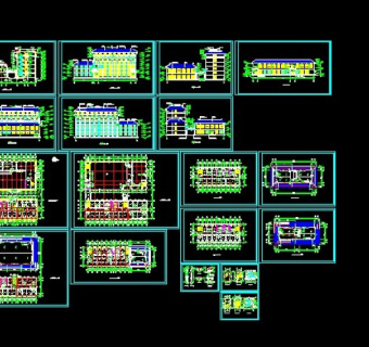 某地区某学校综合楼建筑设计cad施工方案图