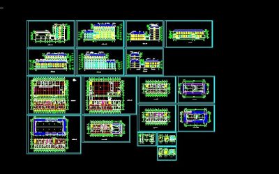 某地区某学校综合楼建筑设计cad施工方案图