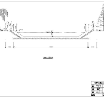 千阳县草碧镇磨朝村涝池工程园林绿化人文景观CAD施工方案