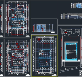 某地区四层商场全套建筑设计CAD施工图