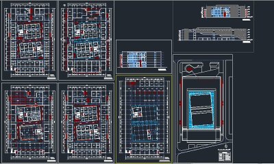 某地区四层商场全套建筑设计CAD施工图