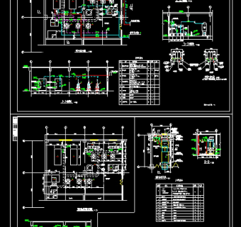 某经典实用制冷机房cad大样设计图