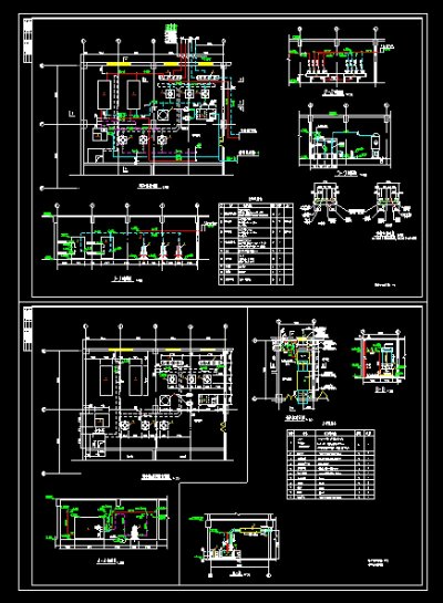 某经典实用制冷机房cad大样设计图