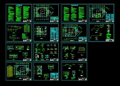某地下室人防通风系统设计cad全套施工图