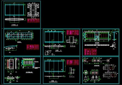 学校候车亭钢框架结构cad施工图纸