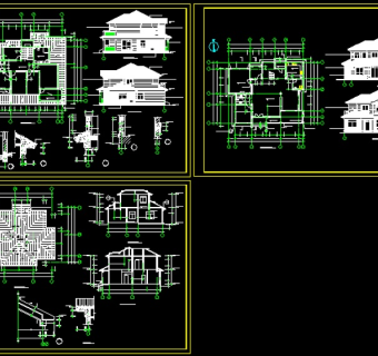 一套简单的砖混结构别墅建筑结构图纸