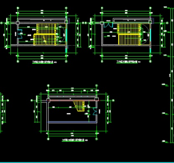 框架结构楼梯滑动支座节点大样CAD格式