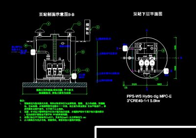 半地下式无负压设备供水泵房图纸3D模型