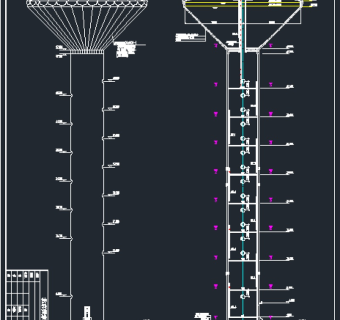 某填海项目1200立方水塔建筑结构全套施工图（含设计说明）