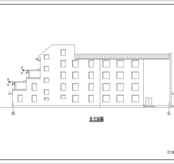 某市四层养老院建筑方案设计施工CAD图纸3D模型